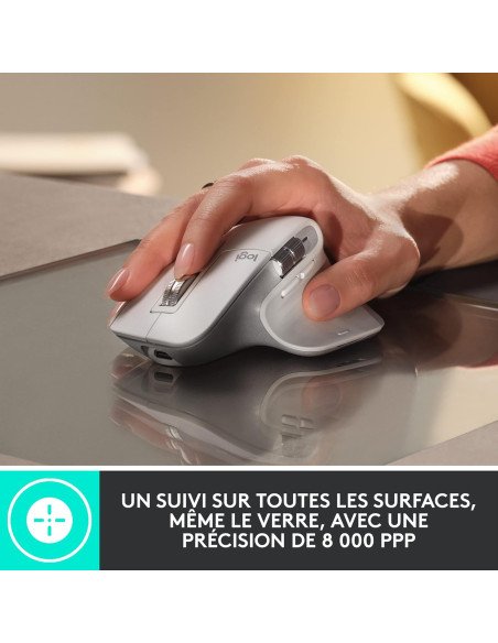 Logitech MX Master 3S - Ultra-Fast Scrolling Performance Mouse, Ergonomic, 8K DPI, Glass Tracking, Silent Clicks, USB-C,