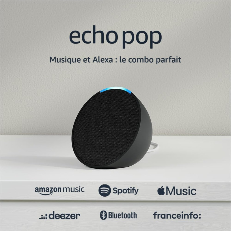 Echo Pop : Enceinte Bluetooth et Wi-Fi compacte avec Alexa