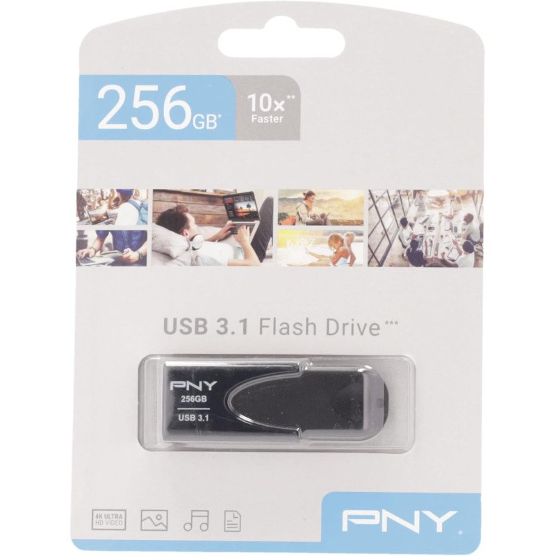 PNY Clé USB 3.1 Attaché 4 - 256 Go pour un stockage rapide