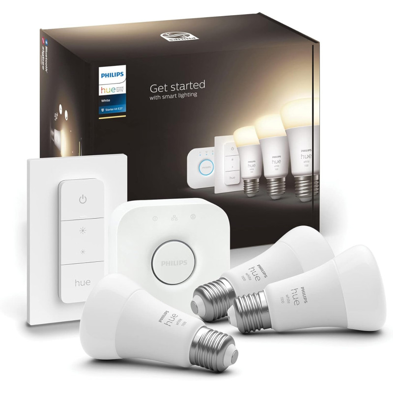 Philips Hue Kit W3E27 : Solutions d'éclairage LED intelligentes à bande