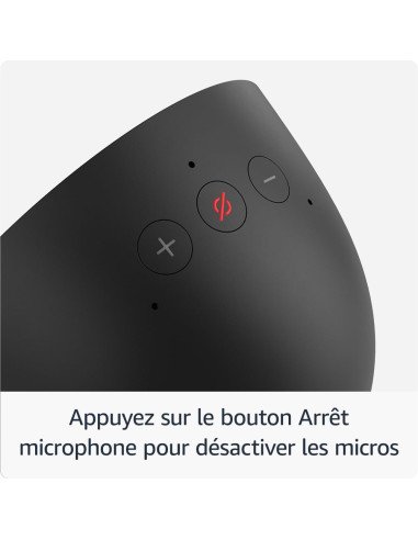Amazon Echo Spot (modèle 2024) | Réveil connecté avec un son de qualité et Alexa | Noir