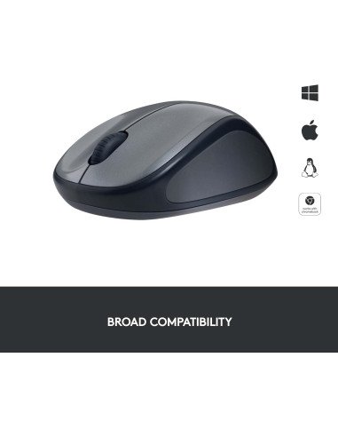 Logitech M235 Souris Sans Fil, 2.4GHz avec Récepteur USB Unifying, Suivi Optique 1000 PPP, Pile 12 Mois, Compatible avec PC,