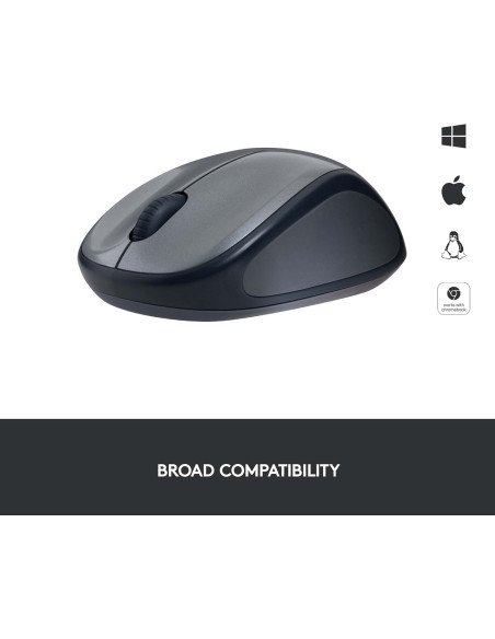 Logitech M235 Souris Sans Fil, 2.4GHz avec Récepteur USB Unifying, Suivi Optique 1000 PPP, Pile 12 Mois, Compatible avec PC,