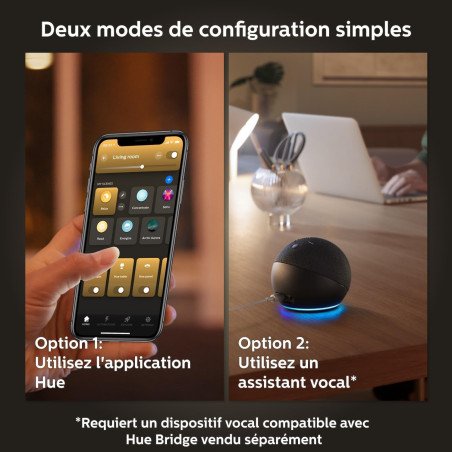 Ampoule LED Philips Hue E27 - Équivalent 75W Éclairage Intelligent