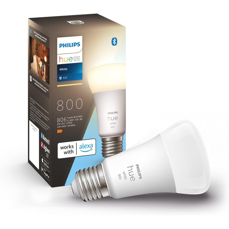 Ampoule LED Philips Hue White E27 - Contrôle de la maison intelligente