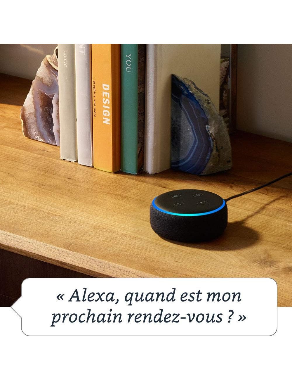 Echo Dot 3 - Enceinte Connectée Alexa Tissu Anthracite