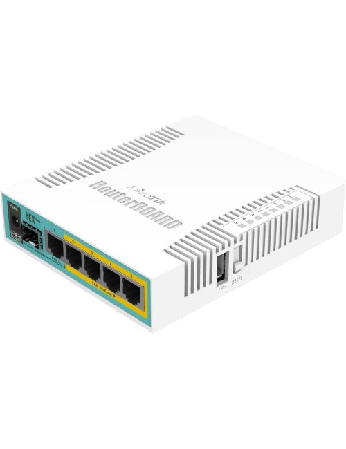 MikroTik Hex PoE Routeur pour Starlink - Hub Switch Blanc