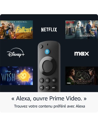Amazon Fire TV Stick HD  télécommande vocale Alexa