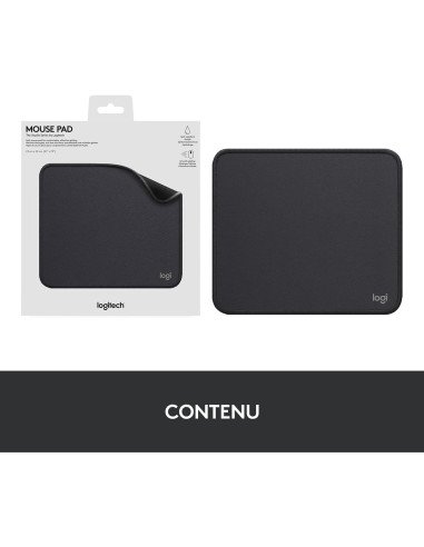 Logitech Mouse Pad - Studio Series, Computer Mouse Pad, Non-Slip Rubber Base, Easy Slip, Splash-Resistant, Durable, Portable,