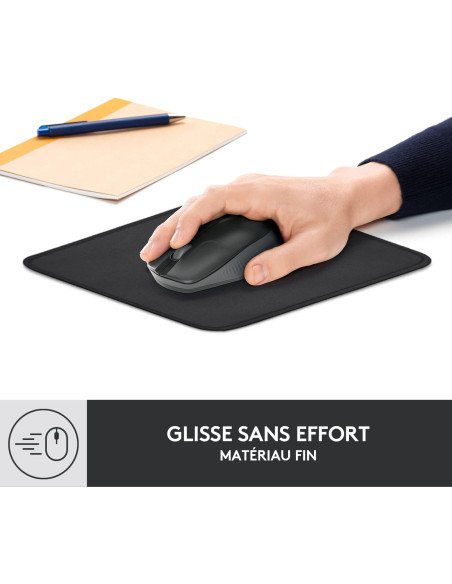 Logitech Mouse Pad - Studio Series, Computer Mouse Pad, Non-Slip Rubber Base, Easy Slip, Splash-Resistant, Durable, Portable,