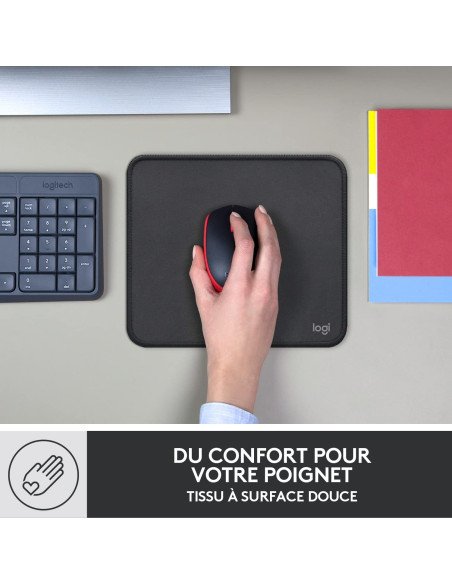 Logitech Mouse Pad - Studio Series, Computer Mouse Pad, Non-Slip Rubber Base, Easy Slip, Splash-Resistant, Durable, Portable,