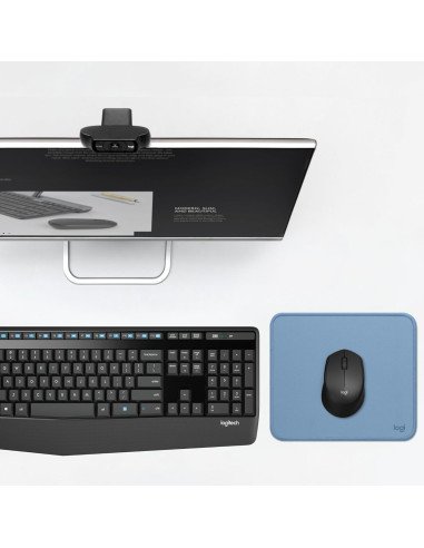 Logitech Mouse Pad - Studio Series Mouse Pad, Rubber Base Non-Slip Easy Slip, Splash-Resistant, Durable, Portable, Modern - Blue