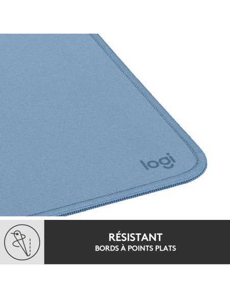 Logitech Mouse Pad - Studio Series Mouse Pad, Rubber Base Non-Slip Easy Slip, Splash-Resistant, Durable, Portable, Modern - Blue